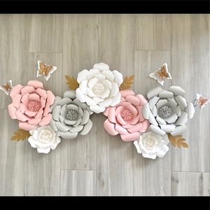 Paper Flower & Butterfly Wall Decor
